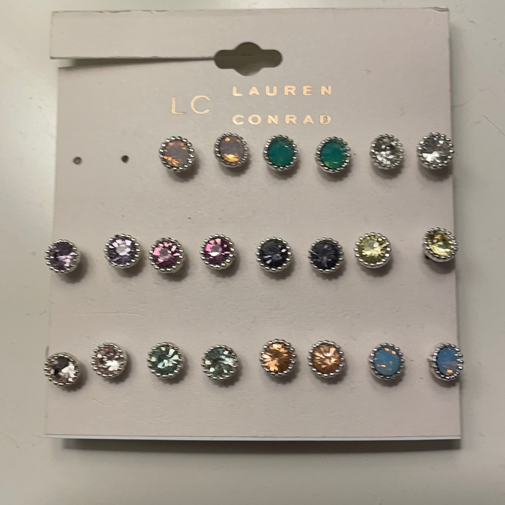 Colored stud earrings
